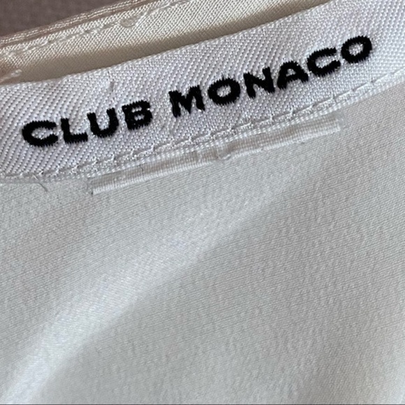 Club Monaco • White Ruffle Sleeve Blouse - Picture 3 of 4